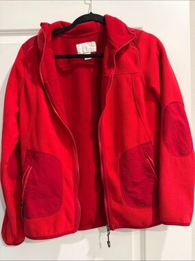 Green Tea Red Fleece Jacket - sz m